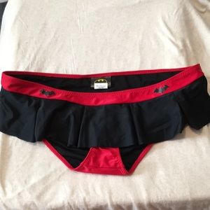 Batman Bikini Bottom Red Black Ruffle Size XXL